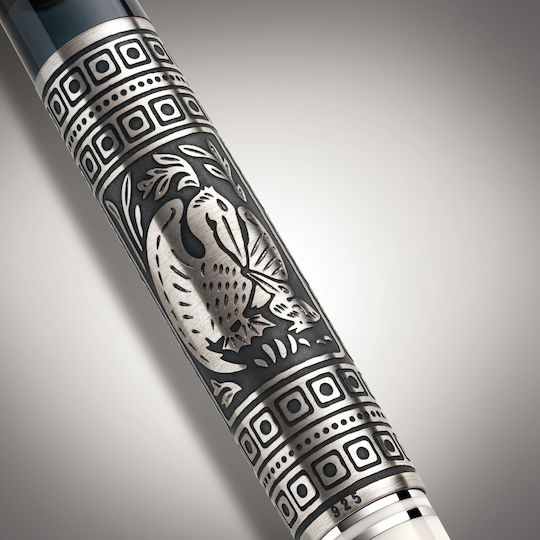 Pelikan Toledo Writing Pen White made of Steel with Blue Ink