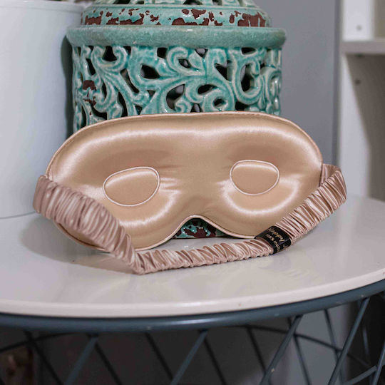 Warm Ivory Silk Sleep Mask 6a 22mm