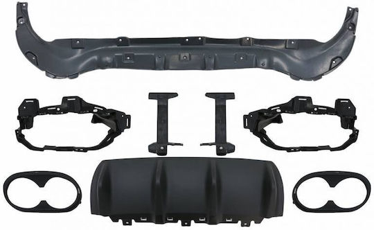 Diffuser Πίσω Προφυλακτήρα Mercedes-benz Glb X247 2019+ Amg Glb45 Look Amg Line Προφυλακτήρες Piano Black