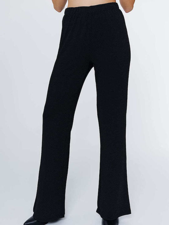 Vero Moda Γυναικεία Υφασμάτινη Παντελόνα με Λάστιχο Μαύρη