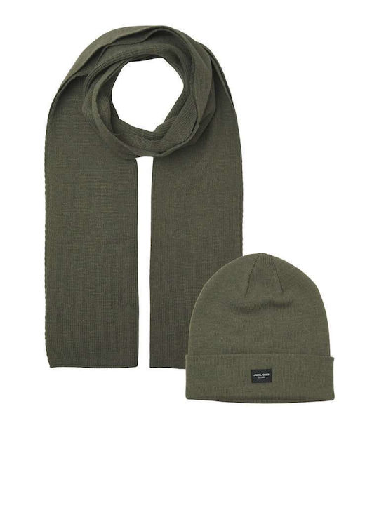 Beanie Ανδρικός Σκούφος Πλεκτός σε Πράσινο χρώμα