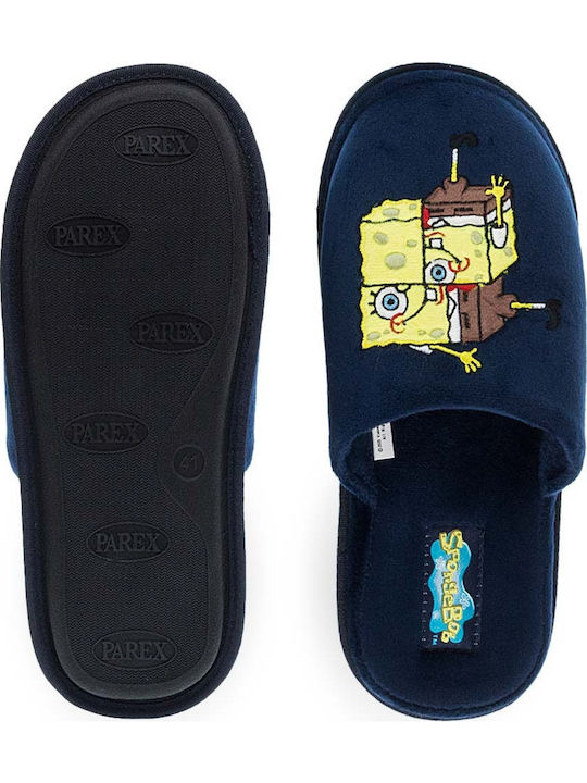 Spongebob 10132150 Χειμερινές Ανδρικές Παντόφλες Μπλε