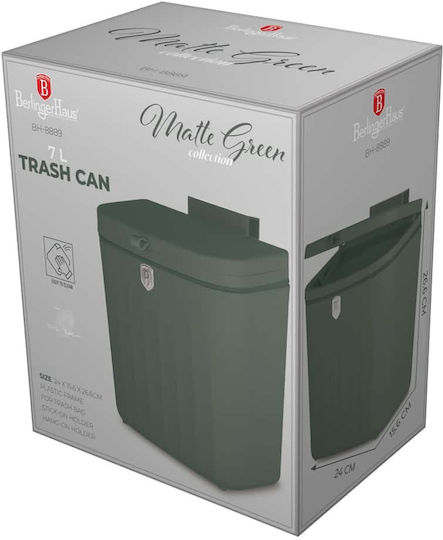Berlinger Haus Waste Bin Waste Plastic Green 7lt 1pcs