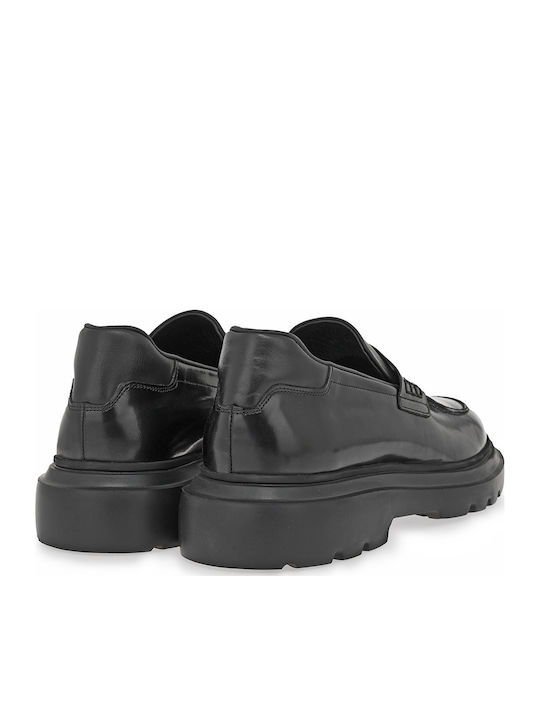 Δερμάτινα Ανδρικά Loafers σε Μαύρο Χρώμα
