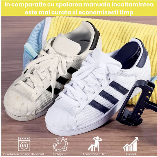 Set 2 Saci de Spălat – Uscător pentru Pantofi din Microfibră Quandes Închidere Sigură Reutilizabili Galben