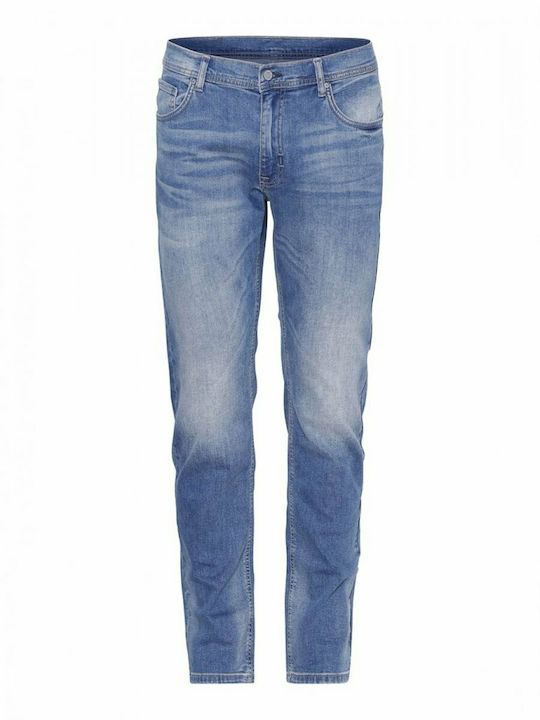 Men's Elastic Jeans Pants Light Blue