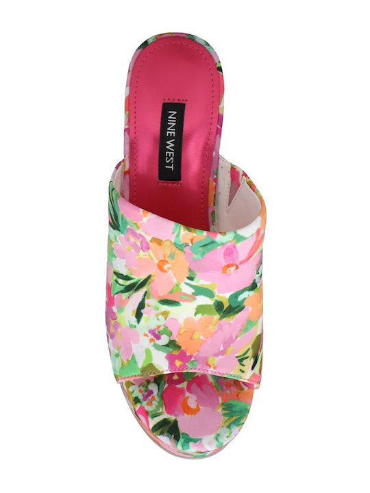 Olley2 Mules with High Heel in Pink Color