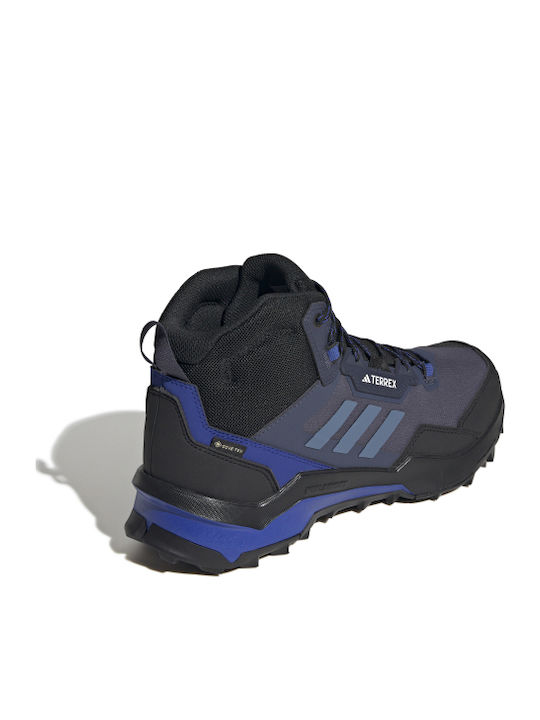 adidas Terrex Ax4 Mid Gtx Men's Hiking Boots Waterproof with Gore-Tex Membrane Blue