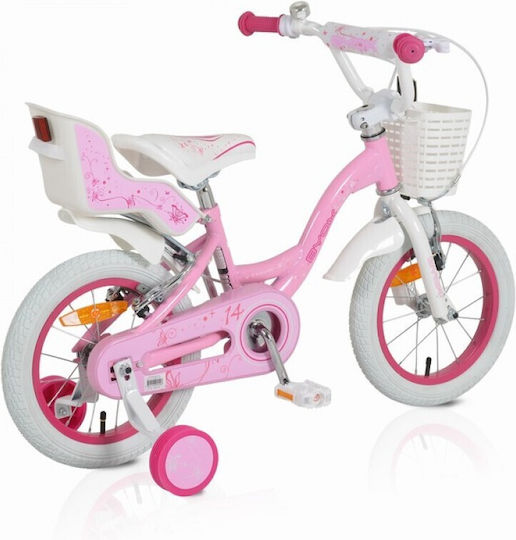 Byox Flower Pinky 14" Παιδικό Ποδήλατo BMX Ροζ