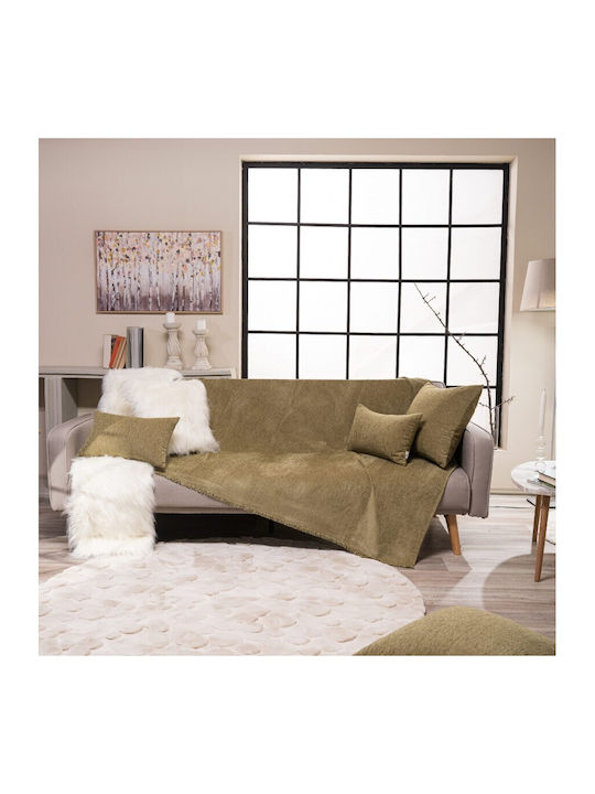 Teoran Basic Dreisitzer-Sofa Wurf Chenille 180x300cm 15