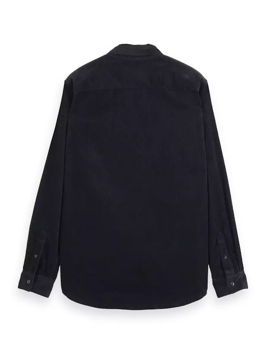 Scotch & Soda Corduroy Κοτλέ Πουκάμισο Μαύρο
