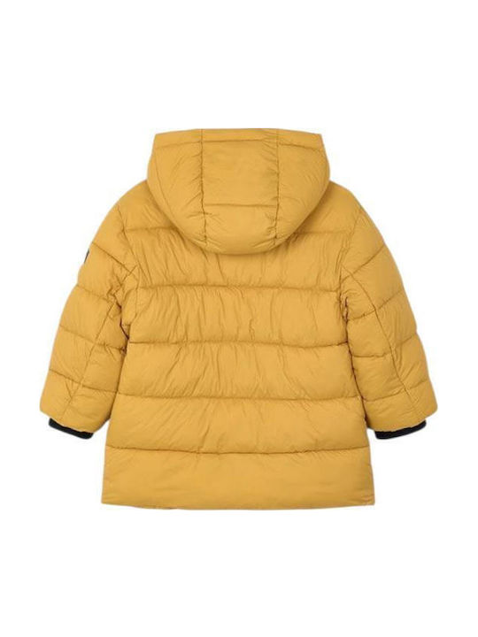 Kids' Casual Jacket Long with Hood Mustard