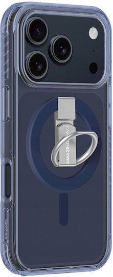 AmazingThing Titan Pro Grip Ring Задна корица Син (iPhone 17 Pro Max)