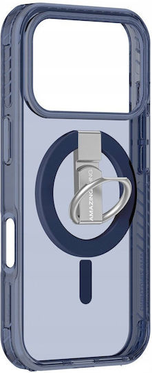 AmazingThing Titan Pro Grip Ring Задна корица Син (iPhone 17 Pro Max)