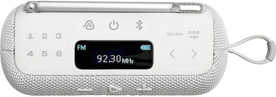 JBL Tuner 3 Αδιάβροχο Ηχείο Bluetooth 7W με Ραδιόφωνο και Διάρκεια Μπαταρίας έως 15 ώρες Λευκό