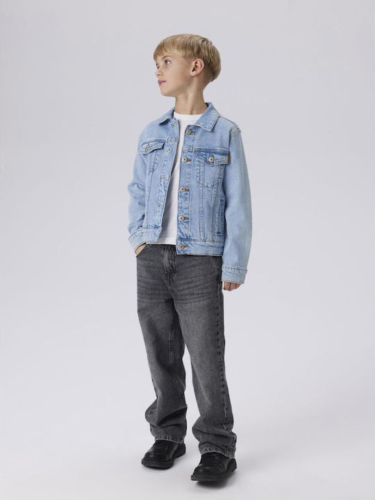 Geacă Denim Pentru Copii Albastru Deschis