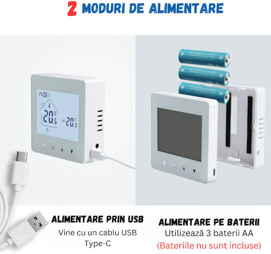 Digital Termostat Spațiu Smart cu Wi-Fi