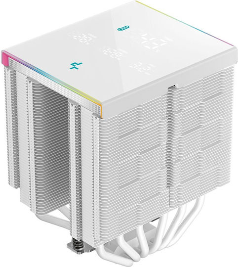 Deepcool AK620 Digital PRO CPU Kühlung Doppellüfter für Socket /A/M/4/A/M/5/1/2/0/0/1/1/5/x/1/7/0/0/ mit ARGB Beleuchtung Weiß