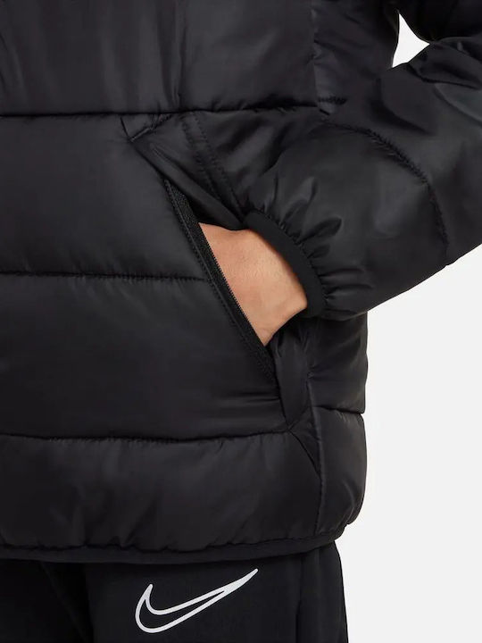 Kids' Sports Jacket Short with Hood Black Academy Pro