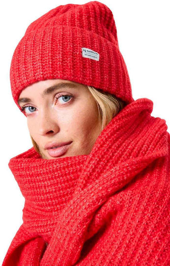 Beanie Unisex Beanie Knitted in Orange color