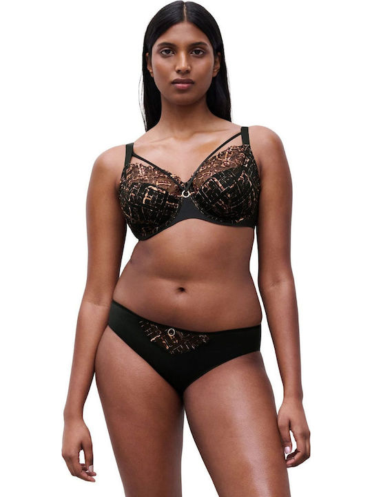 Bra without Padding Underwire Gold