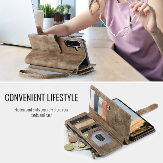 Caseme Multifunctional Wallet Καφέ (Galaxy A17Realme C30)