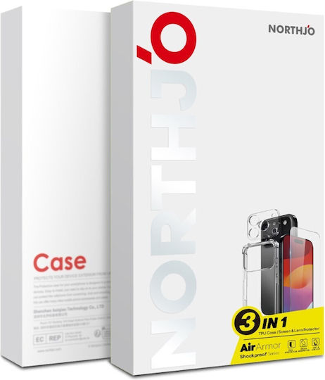 Northjo Back Cover Σιλικόνης Σετ με Τζαμάκι Διάφανο (iPhone 17 Pro Max)
