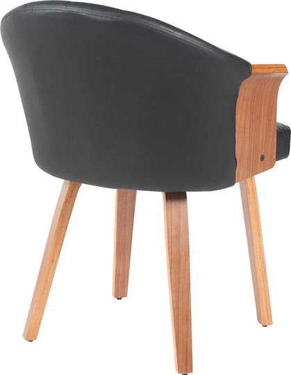 Dining Room Wooden Armchair Black/Brown 55x58x78cm
