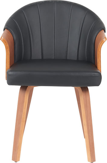 Dining Room Wooden Armchair Black/Brown 55x58x78cm