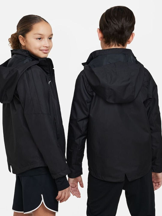 Academy Kids Sports Short Windproof Hooded Black