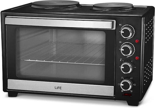 Life Kouzinaki 302 2210153 Electric Countertop Oven 30lt with 2 Burners and Air