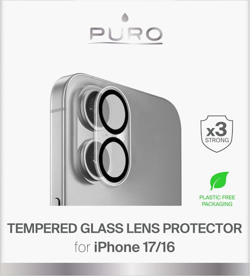 Puro Προστασία Κάμερας Tempered Glass Διάφανο για το iPhone 17, iPhone 16