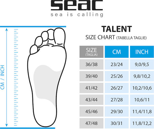 Seac Плавници Гмуркане Talent Черно