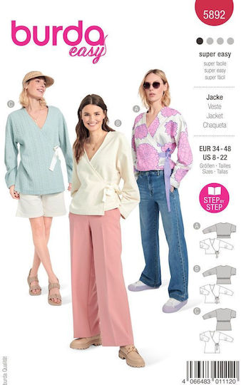 Патрон Burda Блузи Ризи 34-48 5892