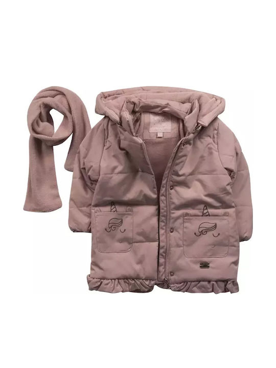 Kinder Freizeitjacke mit Kapuze Pink