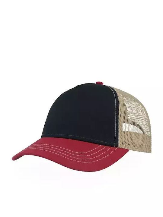 Atlantis S-rapper Canvas Πεντάφυλλο Καπέλο Τζόκεϊ Δίχτυ Κωδ S-rapper Canvas Navy Beige Burgundy