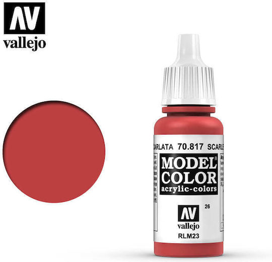 Acrylicos Vallejo Model Model Making Paint Scarlet 17ml