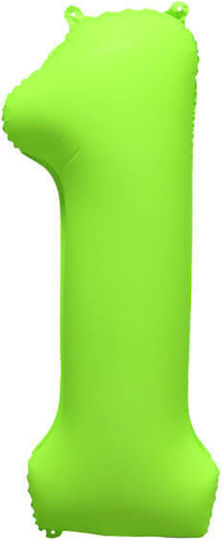 Neon Μπαλόνια Αριθμοί Πράσινο 86 Cm 34" 1