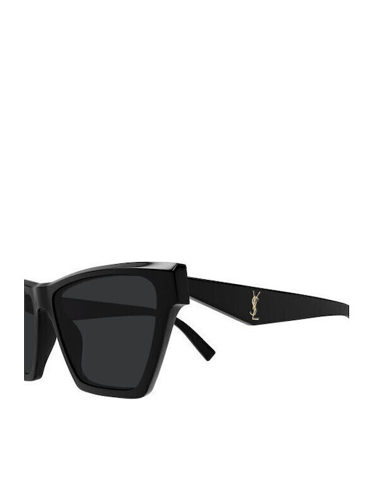 Ysl Women's Sunglasses with Black Plastic Frame and Black Lens SL M103 005