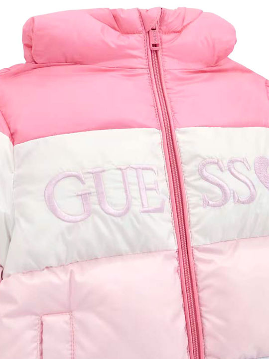 Down Jacket Kids Casual Coat with Hood Pink