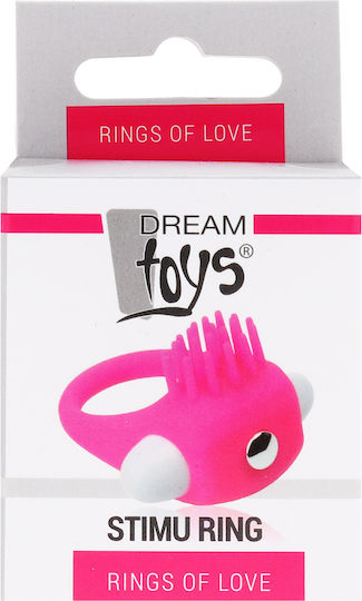 Dream Toys Lit Up Silicone Stimu Ring 5 Ring Cock Silicone Pink