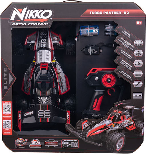 Nikko RC Turbo Panther X2 Rood Τηλεκατευθυνόμενο Αυτοκίνητο Stunt Κόκκινο