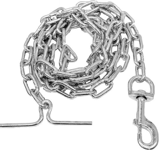 Cresman Hundeleine/Führleine Kette in Silber Farbe 2m x 0.3cm