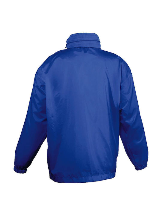 Wasserdicht Kinder Sportjacke Kurz Winddicht Blau