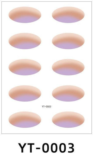 5 Sheets Pack Waterproof Eye Shadow Tattoo Stickers Temporary Cosmetic Eye Stickers Party Halloween Cosplay Yt-0003