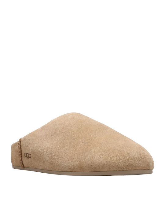 UGG Elea Leather Slippers Brown