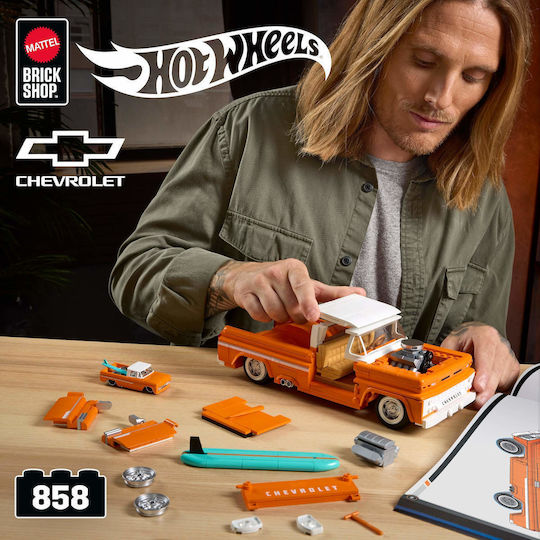 Mattel Brick Shop Building Blocks Custom 62 Chevy Pickup for Ages 10+ 858 Pieces