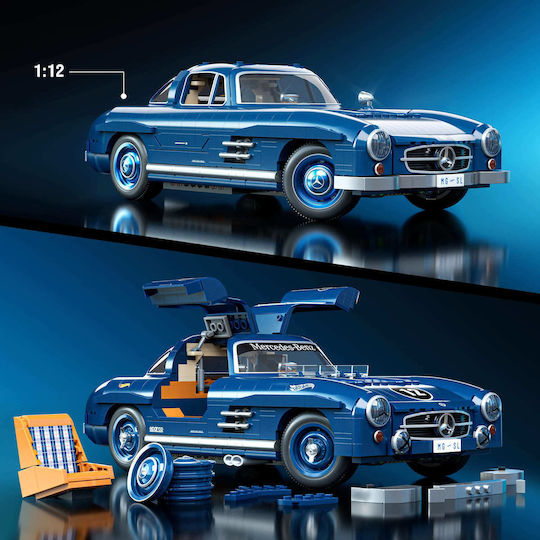 Mattel Brick Shop Cuburi de Construit Hot Wheels Premium Mercedes