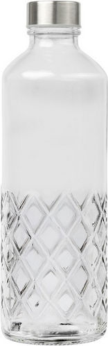 Uniglass Diamond Sticlă De Apă Din Sticlă Cu Capac Șurub Transparent 1000ml