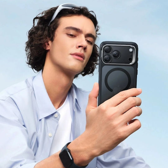 ESR Classic Hybrid Stash Umschlag Rückseite Metallisch Schwarz (iPhone 17 Pro Max)